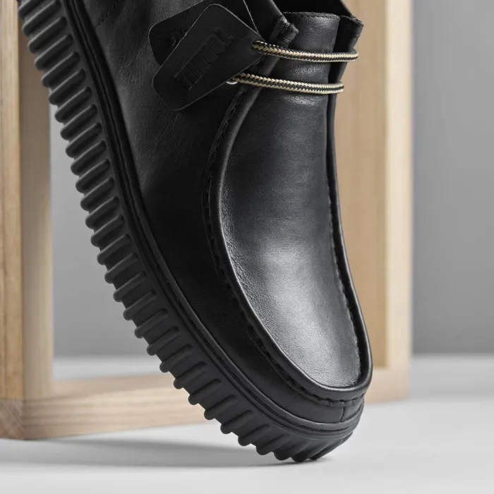 Clarks Black Shoes Torhill Hi Black Leather 8211 Men