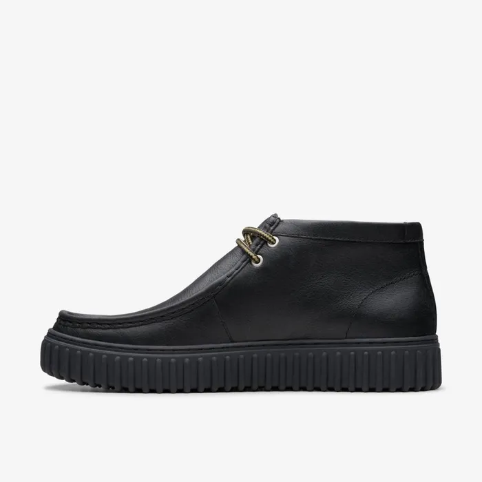 Clarks Black Shoes Torhill Hi Black Leather 8211 Men