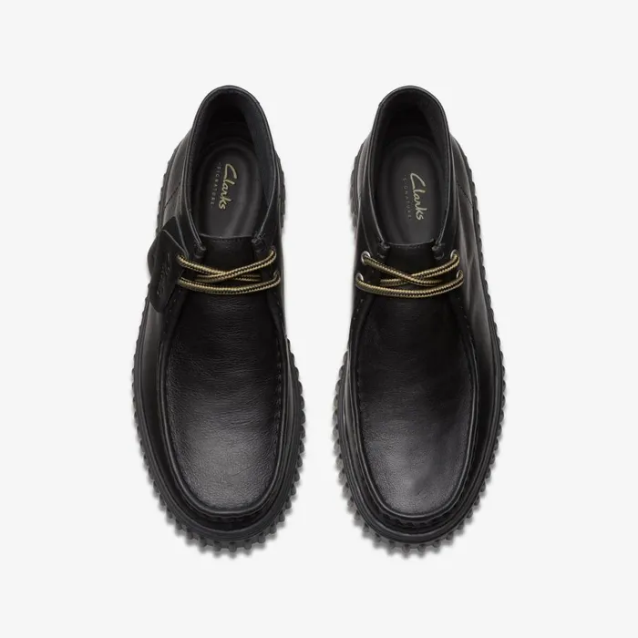 Clarks Black Shoes Torhill Hi Black Leather 8211 Men