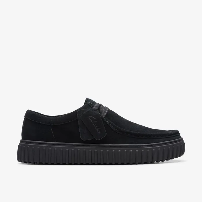 Clarks Black Shoes Torhill Lo Black Suede 8211 Men