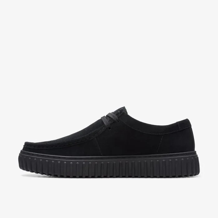 Clarks Black Shoes Torhill Lo Black Suede 8211 Men