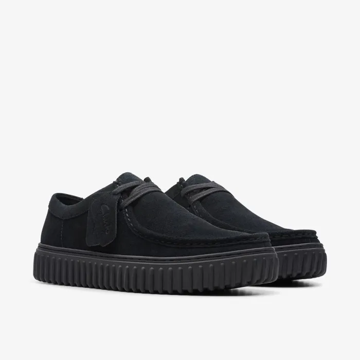 Clarks Black Shoes Torhill Lo Black Suede 8211 Men