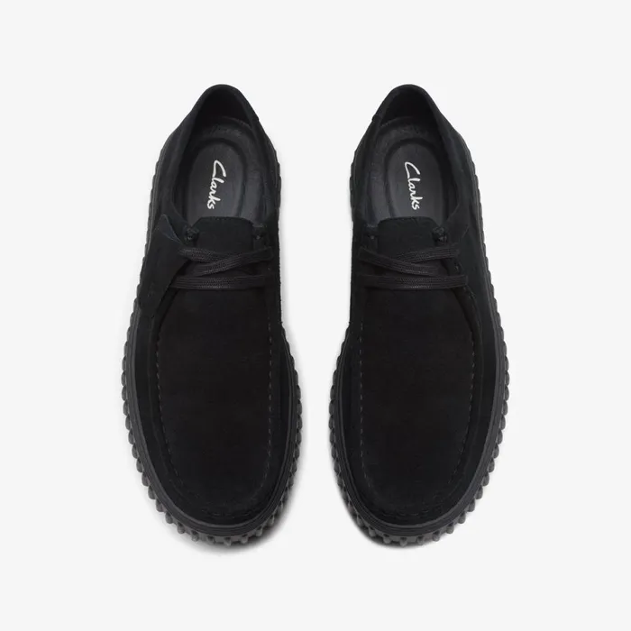 Clarks Black Shoes Torhill Lo Black Suede 8211 Men