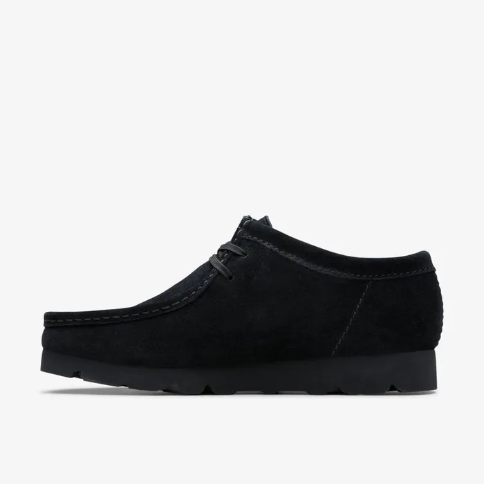 Clarks Black Shoes Wallabee GoreTex Black Suede 8211 Men