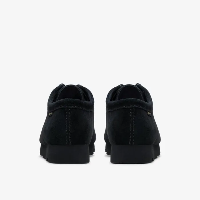 Clarks Black Shoes Wallabee GoreTex Black Suede 8211 Men