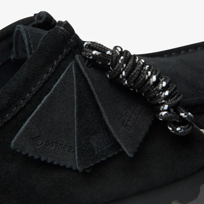 Clarks Black Shoes Wallabee GoreTex Black Suede 8211 Men