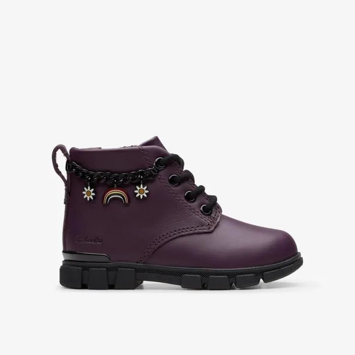 Clarks Boots Evyn Charm Toddler Plum 8211 Kids