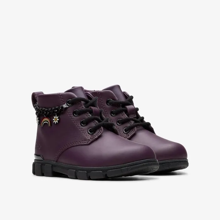 Clarks Boots Evyn Charm Toddler Plum 8211 Kids