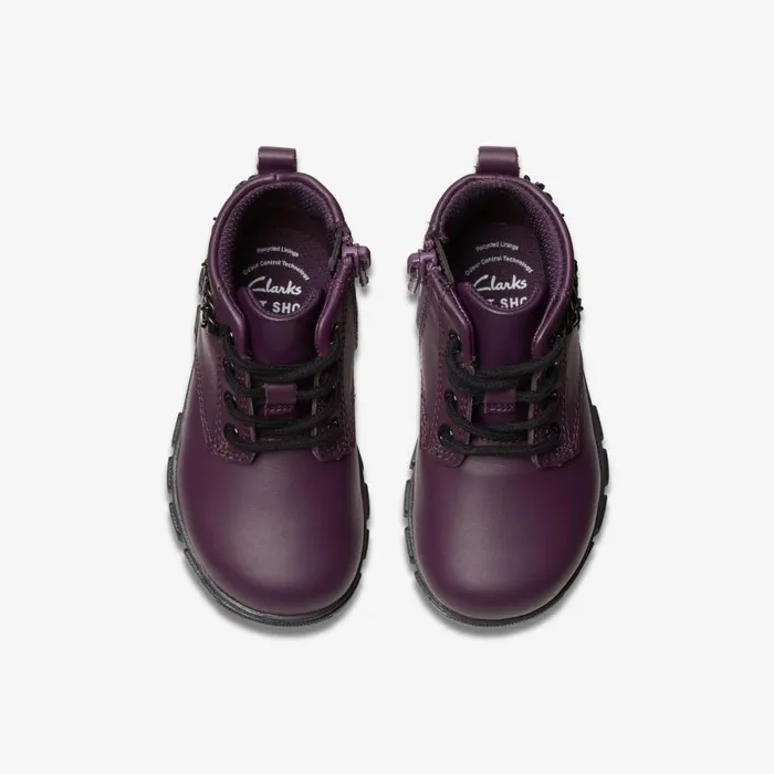 Clarks Boots Evyn Charm Toddler Plum 8211 Kids