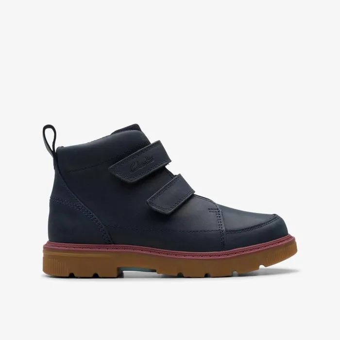 Clarks Boots Lorcam Hi Older Navy 8211 Kids