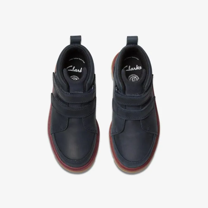 Clarks Boots Lorcam Hi Older Navy 8211 Kids