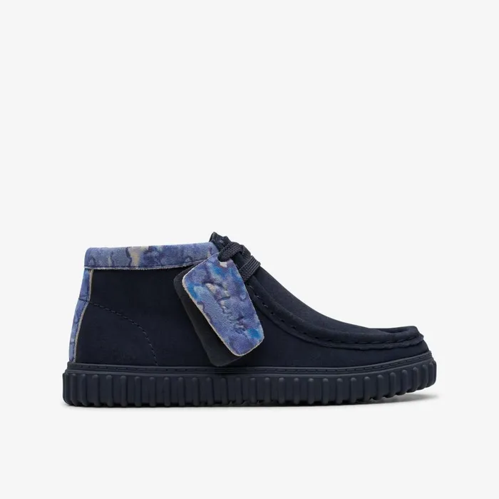Clarks Boots Torhill Navy Camouflage 8211 Kids