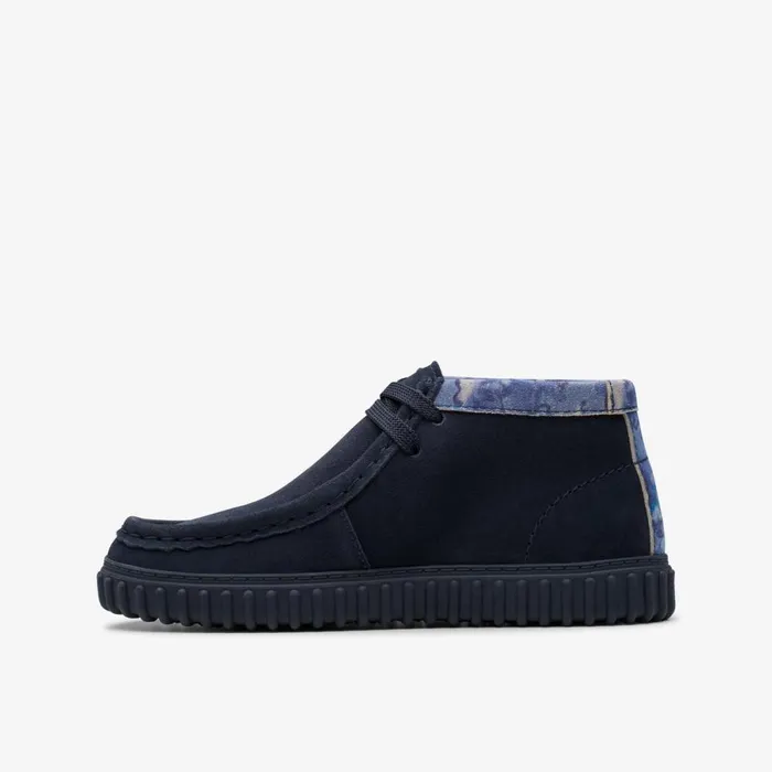 Clarks Boots Torhill Navy Camouflage 8211 Kids