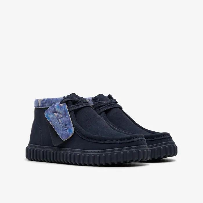 Clarks Boots Torhill Navy Camouflage 8211 Kids