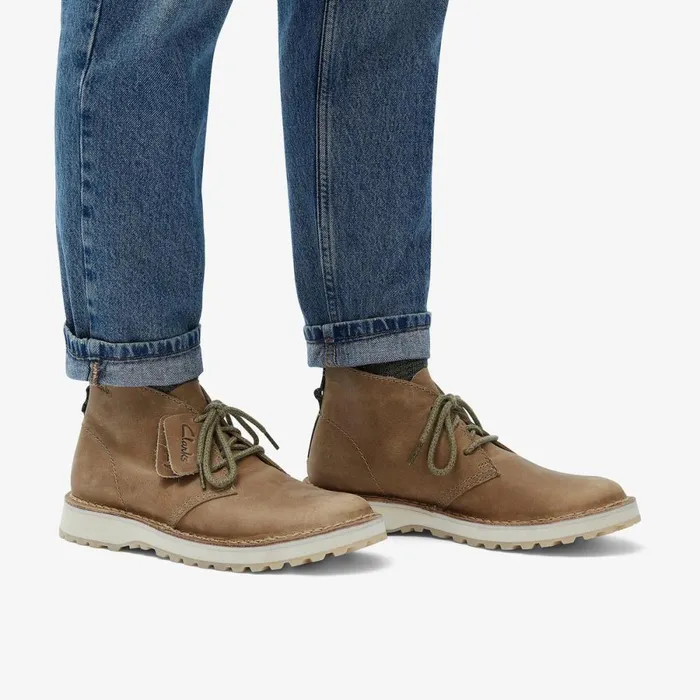 Clarks Brown Boots Solsbury Db Dark Sand Leather 8211 Men