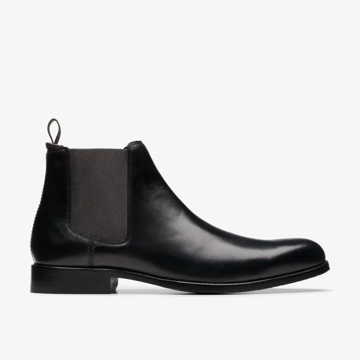 Clarks Chelsea Boots Craft Arlo Top Chelsea Boot Black Leather 8211 Men