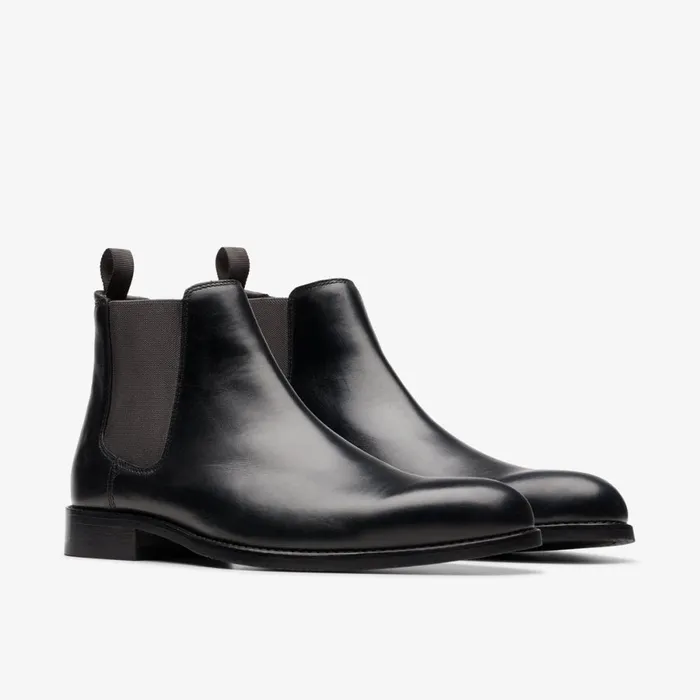 Clarks Chelsea Boots Craft Arlo Top Chelsea Boot Black Leather 8211 Men