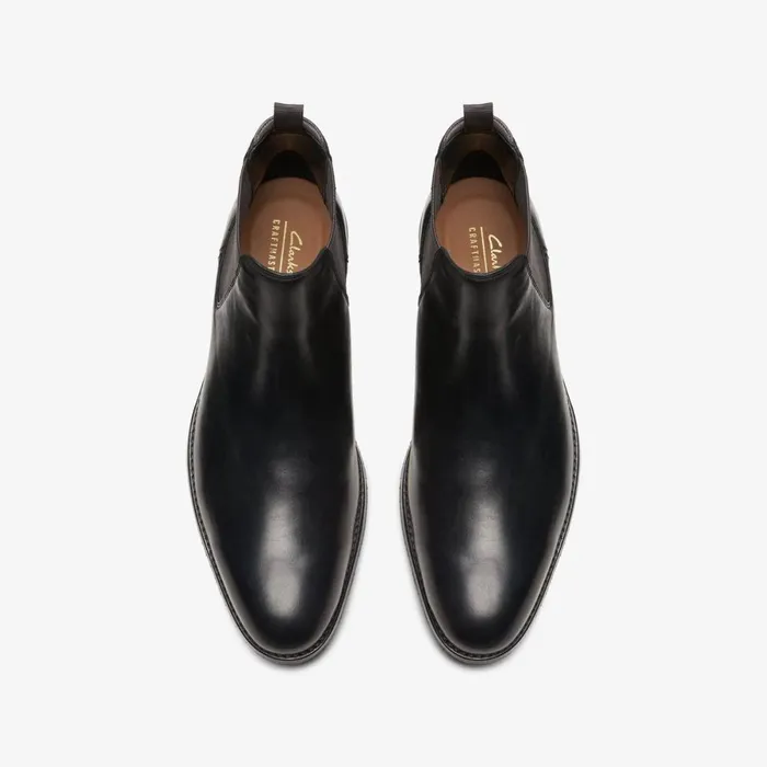 Clarks Chelsea Boots Craft Arlo Top Chelsea Boot Black Leather 8211 Men
