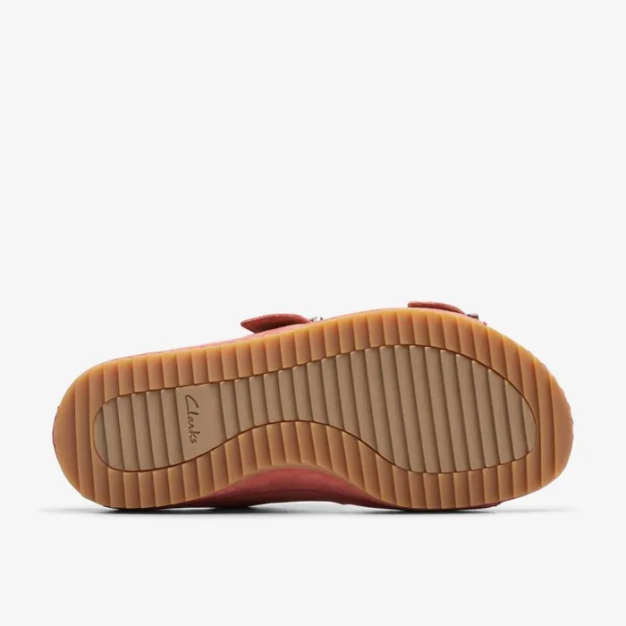 Clarks Flat Sandals Brookleigh Sun Dusty Rose Suede 8211 Women