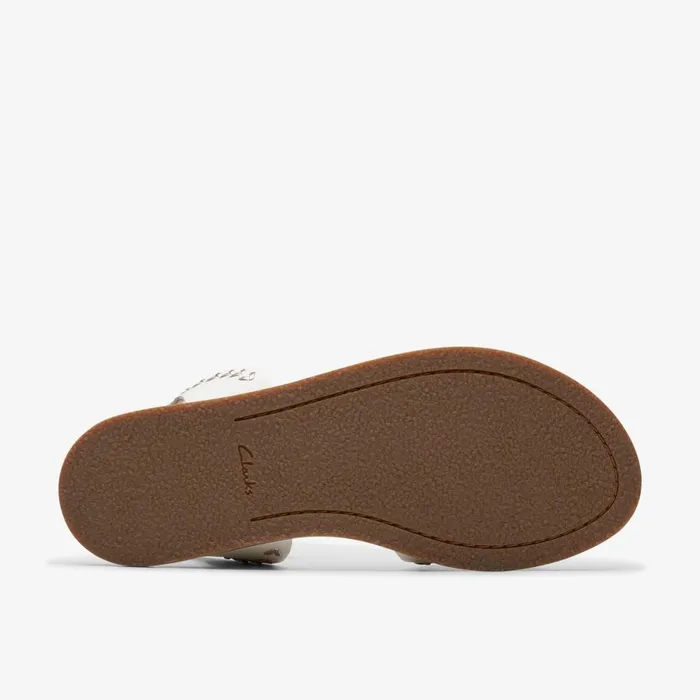 Clarks Flat Sandals Maritime May Off White Leather 8211 Women