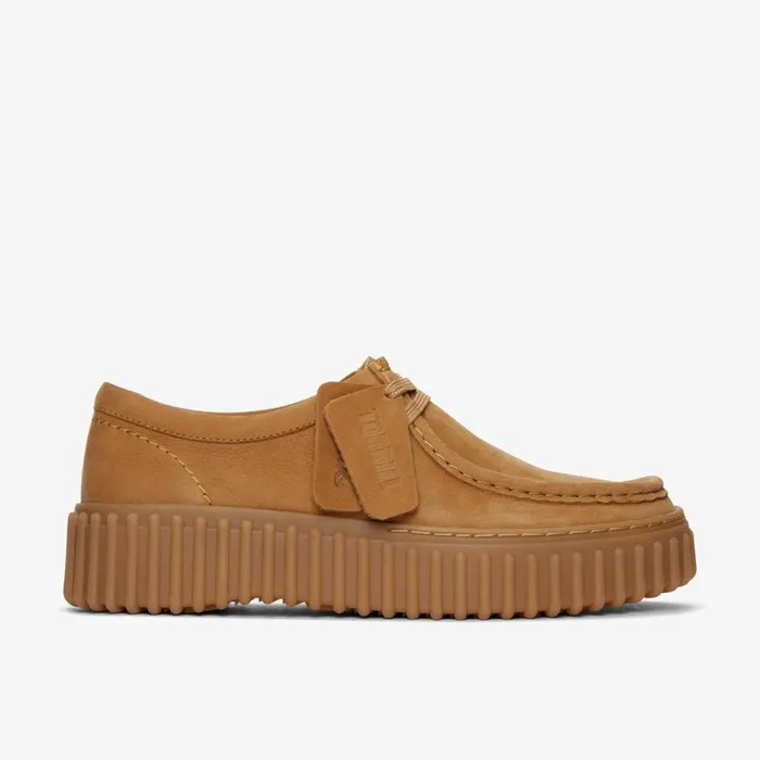 Clarks Flat Shoes Torhill Bee Light Tan Nubuck 8211 Women