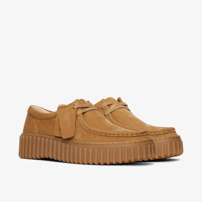 Clarks Flat Shoes Torhill Bee Light Tan Nubuck 8211 Women