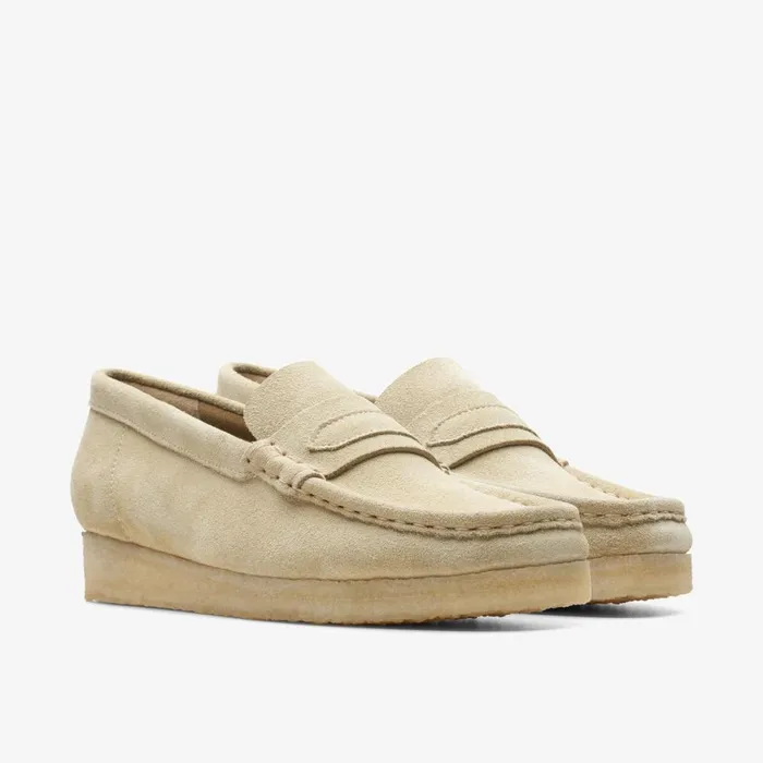 Clarks Flat Shoes Wallabee Loafer Maple Suede 8211 Women