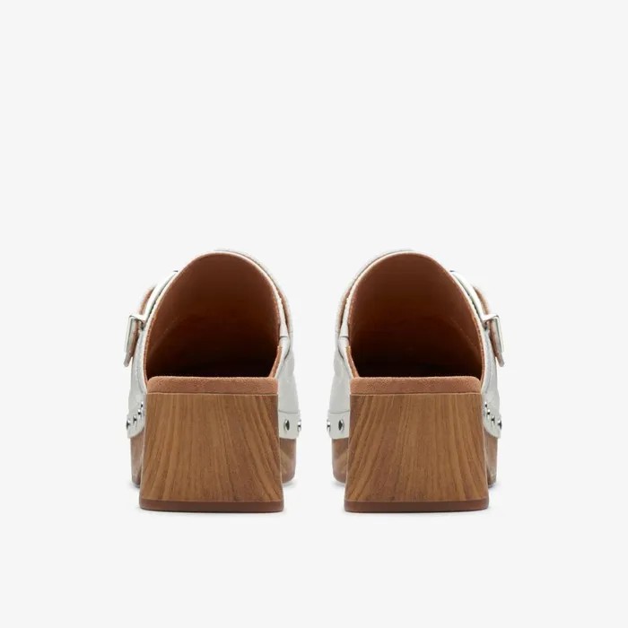 Clarks Heels Sivanne Sun White Leather 8211 Women