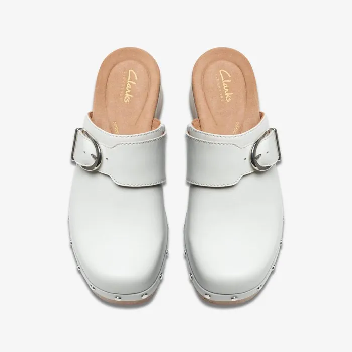 Clarks Heels Sivanne Sun White Leather 8211 Women