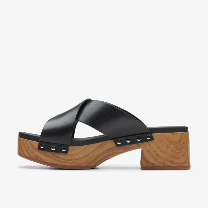 Clarks Heels Sivanne Walk Black Leather 8211 Women