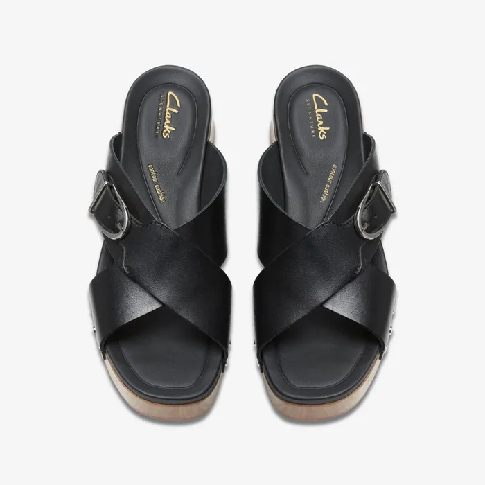 Clarks Heels Sivanne Walk Black Leather 8211 Women