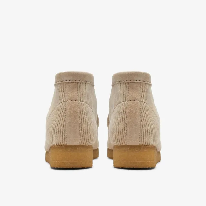 Clarks Lace Up Boots Wallabee Boot Sand Cord 8211 Women