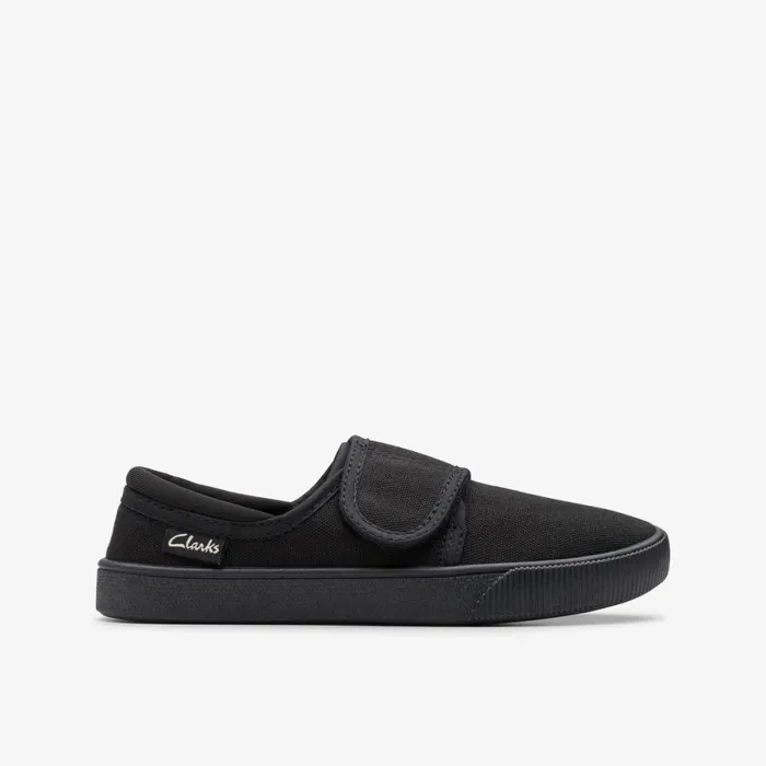 Clarks Machine Washable Hopper Run Black Fabric 8211 Kids
