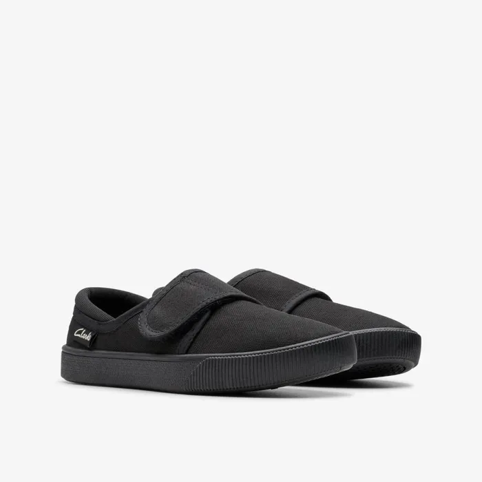 Clarks Machine Washable Hopper Run Black Fabric 8211 Kids
