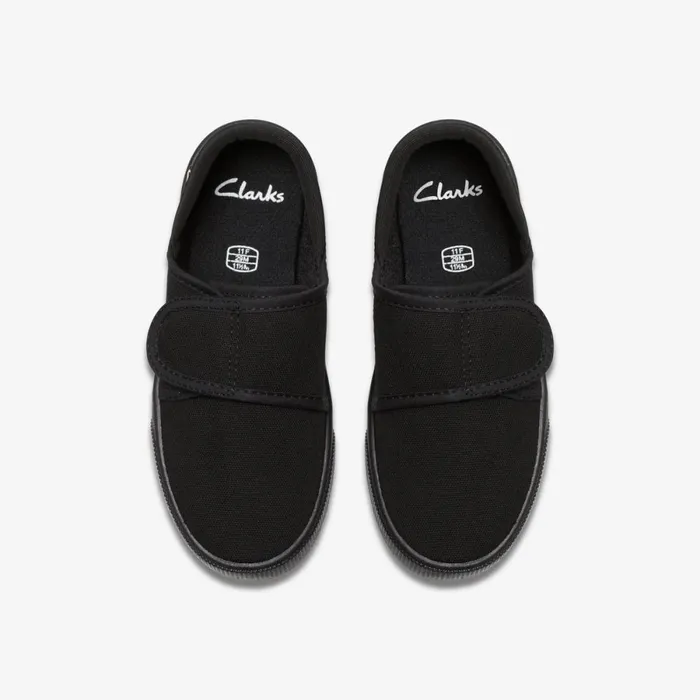 Clarks Machine Washable Hopper Run Black Fabric 8211 Kids