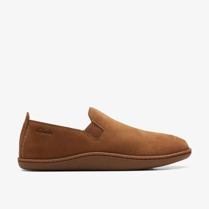 Clarks Slippers Home Mocc Slipper Tan Suede 8211 Men