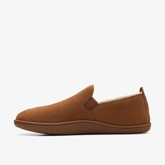 Clarks Slippers Home Mocc Slipper Tan Suede 8211 Men