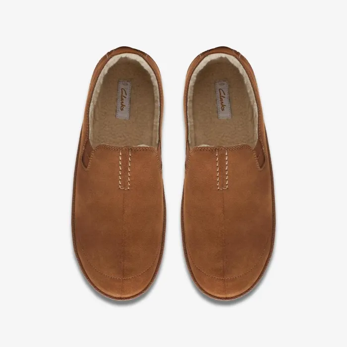 Clarks Slippers Home Mocc Slipper Tan Suede 8211 Men
