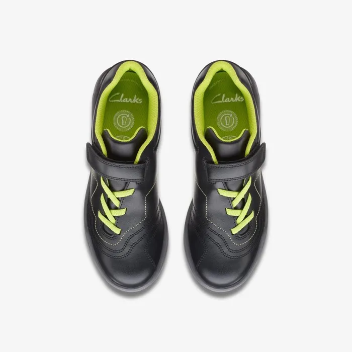 Clarks Trainers Award Fly Older Black 8211 Kids