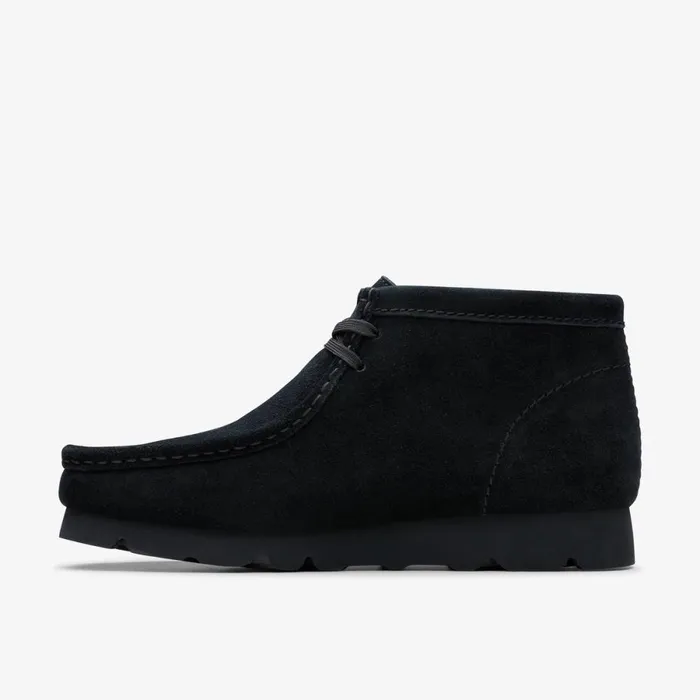 Clarks Waterproof Boots Wallabee Boot GoreTex Black Suede 8211 Men