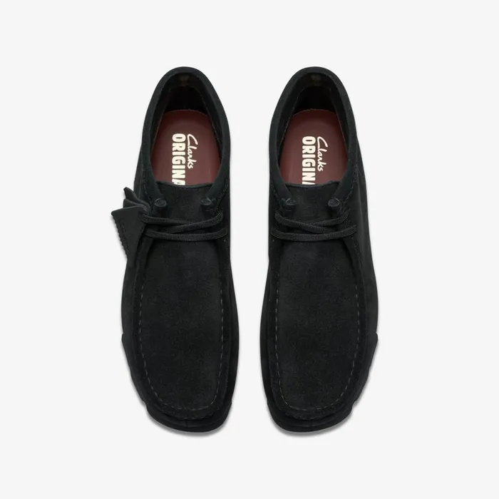 Clarks Waterproof Boots Wallabee Boot GoreTex Black Suede 8211 Men