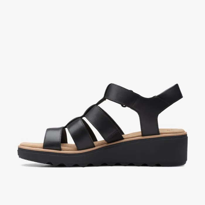 Clarks Wide Fit Sandals Jillian Quartz Black Leather 8211 Women Clarks Wide Fit Sandals Jillian Quartz Black Leather 8211 Women