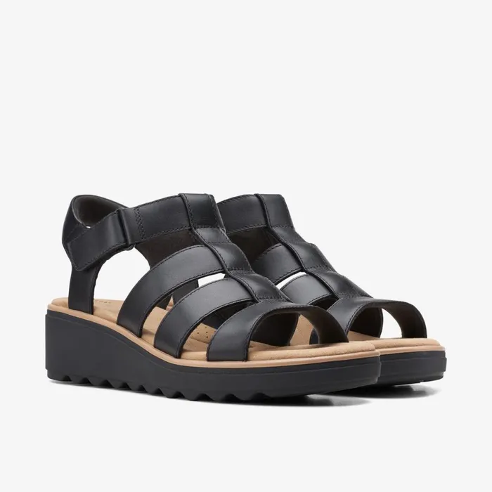 Clarks Wide Fit Sandals Jillian Quartz Black Leather 8211 Women Clarks Wide Fit Sandals Jillian Quartz Black Leather 8211 Women
