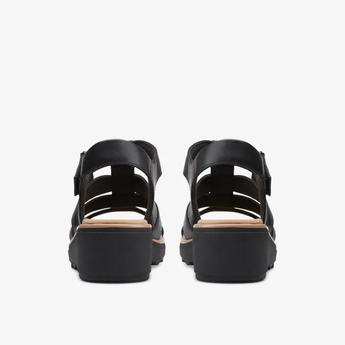 Clarks Wide Fit Sandals Jillian Quartz Black Leather 8211 Women Clarks Wide Fit Sandals Jillian Quartz Black Leather 8211 Women