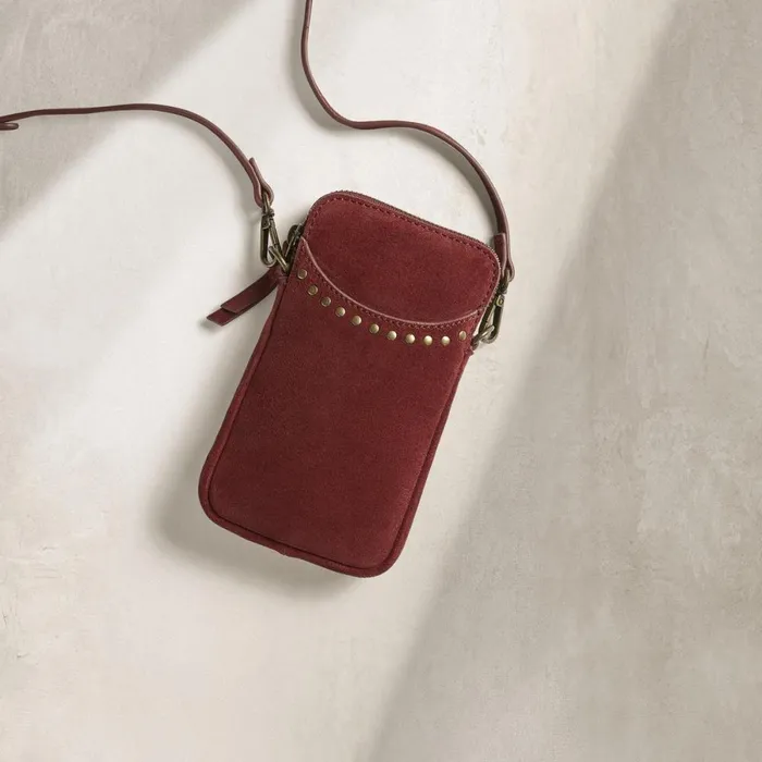 Clarks Women039s Bags Utility Phone Maroon Suede 8211 Women