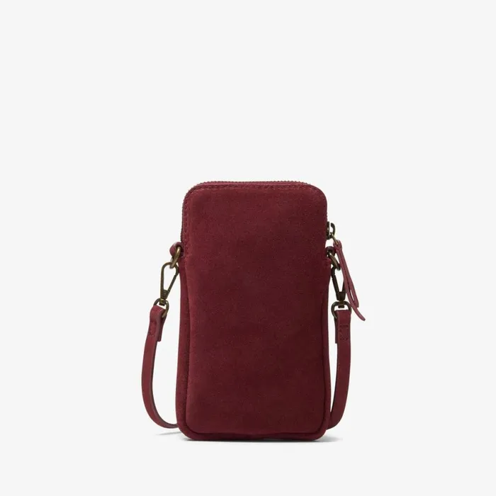 Clarks Women039s Bags Utility Phone Maroon Suede 8211 Women