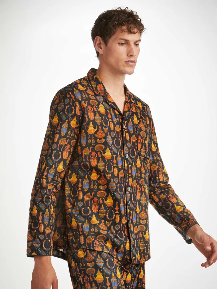 Classic Fit Pajamas Men Derek Rose Classic Fit Pajamas Ledbury 71 Cotton Batiste Navy