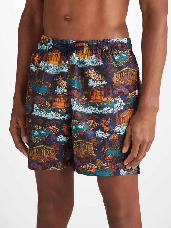 Classic Fit Swim Shorts Men Derek Rose Swim Shorts Maui 66 Multi