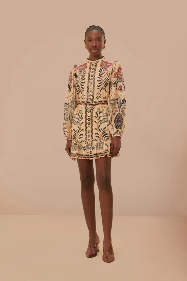 Classic Nature Sand Mini Dress Women FARM Rio Mini Dresses