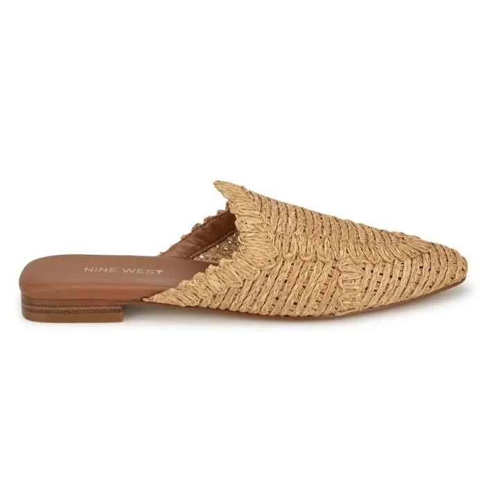 Cleigha Pointy Toe Mules Light Natural Women Nine West Flats
